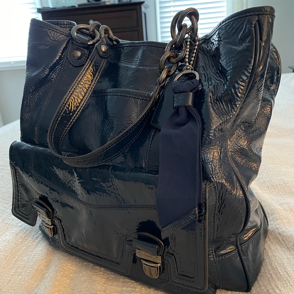 Coach Poppy Blue Bag/Wallet/Zip case